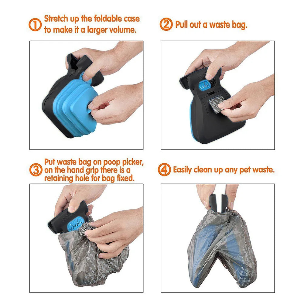 DogClean™ - Recogedor Plegable para Excrementos con Bolsa Biodegradable Incluida